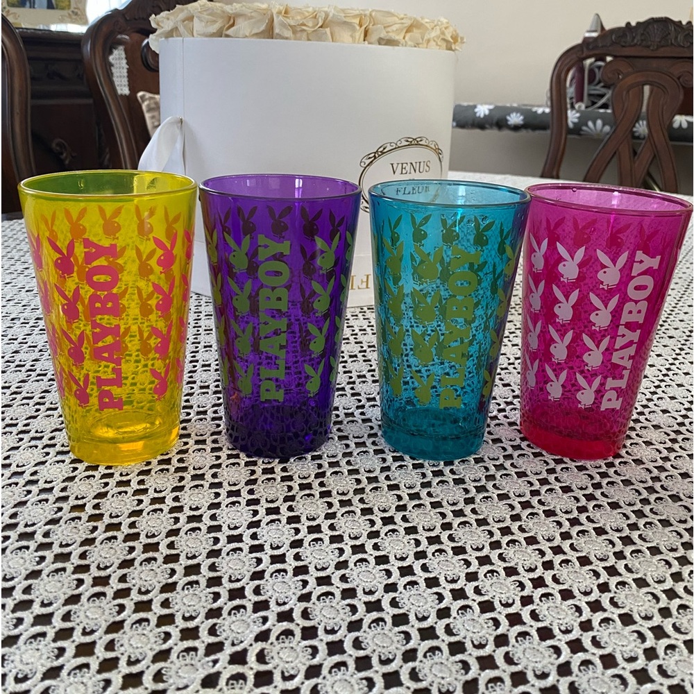 Playboy bunny highball glasses